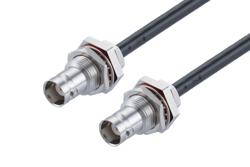 PE3W04158LF - BNC Female Bulkhead to BNC Female Bulkhead Cable Using RG58 Coax, LF Solder