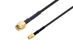 PE3W04165/HS - SMA Male to SMA Female Cable Using RG174 Coax with HeatShrink