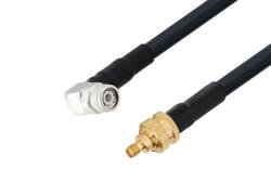 PE3W04370 - TNC Male Right Angle to SMA Female Low Loss Cable Using LMR-400-UF Coax