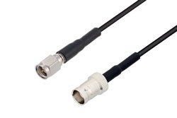 PE3W04401 - SMA Male to BNC Female Low Loss Cable Using LMR-100 Coax
