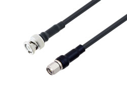 PE3W04546 - BNC Male to SMA Male Low Loss Cable Using LMR-200-UF Coax with Times Microwave Components
