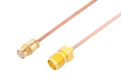 PE3W04645 - SMP Female to SMA Female Cable Using PE-047SR Coax