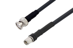 PE3W04820 - SMA Male to BNC Male Low Loss Cable Using LMR-240-UF Coax with Times Microwave Components