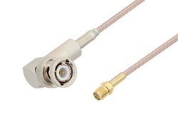 PE3W04854 - BNC Male Right Angle to SMA Female Cable Using RG316 Coax