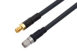 PE3W04971/HS - SMA Female to SMA Male Low Loss Cable Using LMR-240-UF Coax with HeatShrink