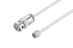 PE3W05015 - BNC Male to SMA Male Cable Using PE-SR402FL Coax