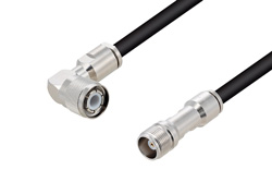 PE3W05081 - HN Male Right Angle to HN Female Cable Using RG213 Coax