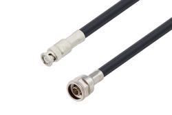 PE3W05187 - BNC Male to N Male Low Loss Cable Using LMR-400-DB Coax