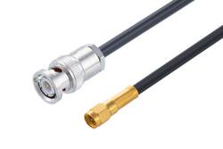 PE3W05291 - BNC Male to SMA Male Low Loss Cable Using LMR-200 Coax
