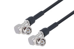 PE3W05333 - QMA Male Right Angle to QMA Male Right Angle Low Loss Cable Using LMR-240-DB Coax With Times Microwave Components