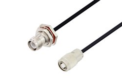PE3W05610 - Reverse Polarity TNC Female Bulkhead to Reverse Polarity TNC Male Cable Using PE-SR402FLJ Coax