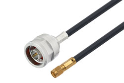 PE3W05618 - SMA Male to N Male Low Loss Cable Using LMR-240-DB Coax