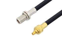 PE3W05630 - N Female Bulkhead to SMA Female Cable Using LMR-400-UF Coax