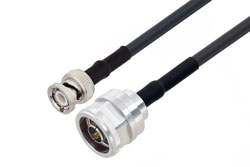 PE3W05789/HS - BNC Male to N Male Cable Using LMR-195 Coax with HeatShrink