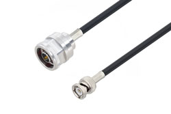 PE3W05789 - N Male to BNC Male Low Loss Cable Using LMR-195 Coax