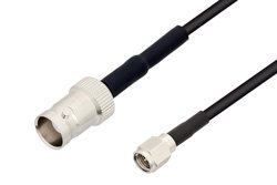 PE3W06305 - BNC Female to SMA Male Cable Using RG174 Coax