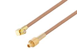 PE3W06333 - MMCX Plug to SMP Female Right Angle Cable Using RG178 Coax