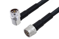 PE3W06371/SP - N Male Right Angle to N Male Cable Using LMR-400 Coax with Double HeatShrink