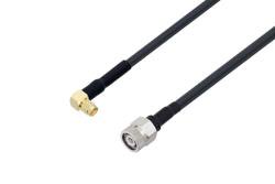 PE3W06424 - SMA Male Right Angle to TNC Male Low Loss Cable Using LMR-240-UF Coax