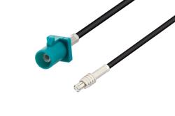 PE3W06516 - MCX Plug to Water Blue FAKRA Plug Cable Using RG174 Coax