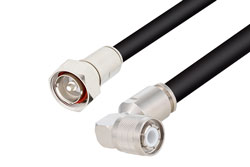PE3W06696 - HN Male Right Angle to 7/16 DIN Male Cable Using RG217 Coax