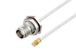 PE3W06751 - TNC Female Bulkhead to Push-On SMP Female Cable Using PE-SR405FL Coax