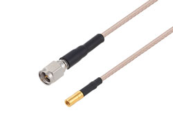PE3W07141/HS - SMA Male to SSMB Plug Cable Using RG316 Coax with HeatShrink