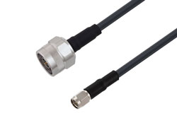 PE3W07152 - Fire Rated SMA Male to N Male Low Loss Cable Using LMR-195-FR Coax