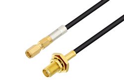 PE3W07540 - SMA Female Bulkhead to SSMC Plug Low Loss Cable Using LMR-100 Coax