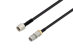 PE3W07633 - SMA Male to 3.5mm Male Cable Using PE-SR402FLJ Coax