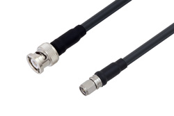 PE3W07719 - BNC Male to SMA Male Low Loss Cable Using PE-C240 Coax