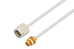 PE3W07783 - SMA Male to Limited Detent SMP Male Bulkhead Cable Using Tinned RG405 Coax