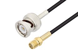 PE3W08099 - BNC Male to SMA Female Cable Using RG174 Coax