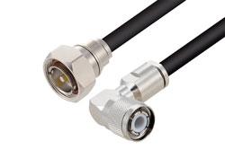 PE3W08170 - 7/16 DIN Male to HN Male Right Angle Cable Using RG214 Coax