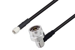 PE3W08374 - SMA Male to N Male Right Angle Cable Using RG58 Coax