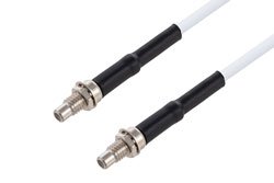 PE3W08448/HS - SMC Jack Bulkhead to SMC Jack Bulkhead Cable Using RG188-DS Coax with HeatShrink