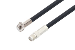 PE3W08540 - MCX Plug Right Angle to SMA Female Cable Using LMR-195 Coax