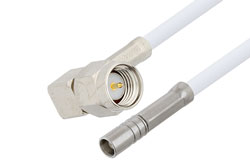 PE3W08568 - MCX Jack to SMA Male Right Angle Cable Using RG188-DS Coax