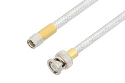 PE3W08652 - SMA Male to BNC Male Cable Using PE-SR401FL Coax