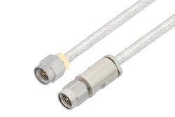 PE3W08848 - 3.5mm Male to SMA Male Cable Using PE-SR402FL Coax
