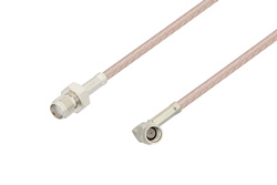 PE3W08918 - SMA Female to SSMA Male Right Angle Cable Using RG316 Coax