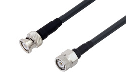 PE3W08988/HS - BNC Male to TNC Male Cable Using LMR-240-DB Coax with HeatShrink