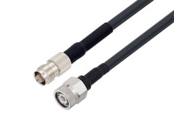PE3W08992/HS - TNC Male to TNC Female Low Loss Cable Using LMR-240-DB Coax with HeatShrink