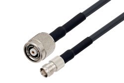 PE3W09027/HS - Reverse Polarity TNC Plug to TNC Female Low Loss Cable Using LMR-240-DB Coax with HeatShrink