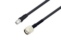 PE3W09098/HS - SMA Male to TNC Male Low Loss Cable Using LMR-240 Coax with HeatShrink
