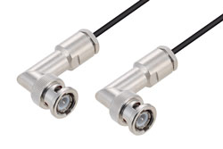 PE3W09187 - BNC Male Right Angle to BNC Male Right Angle Cable Using RG174 Coax