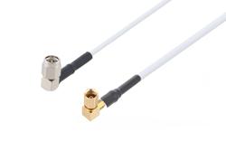 PE3W09198LF/HS - SMA Male Right Angle to SSMC Plug Right Angle Cable Using RG188-DS Coax with HeatShrink, LF Solder