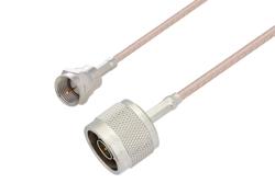 PE3W09362 - 75 Ohm F Male to 75 Ohm N Male Cable Using 75 Ohm RG179 Coax