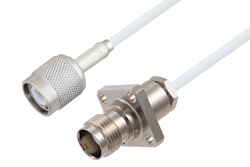 PE3W09931 - TNC Male to TNC Female 4 Hole Flange Cable Using RG188-DS Coax