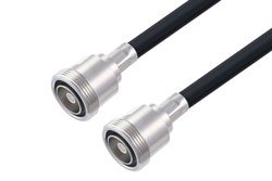 PE3W10100 - 7/16 DIN Female to 7/16 DIN Female Low Loss Cable Using LMR-400-UF Coax